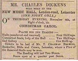 Dickens reading 1858