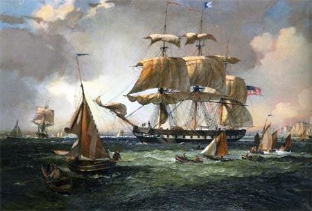 George Washington arriving at Liverpool