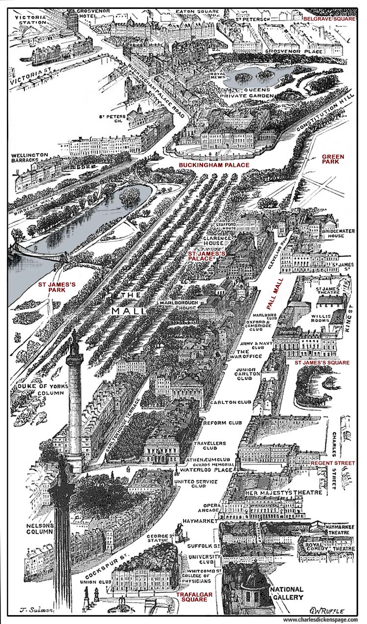 Charles Dickens aerial London Map view08